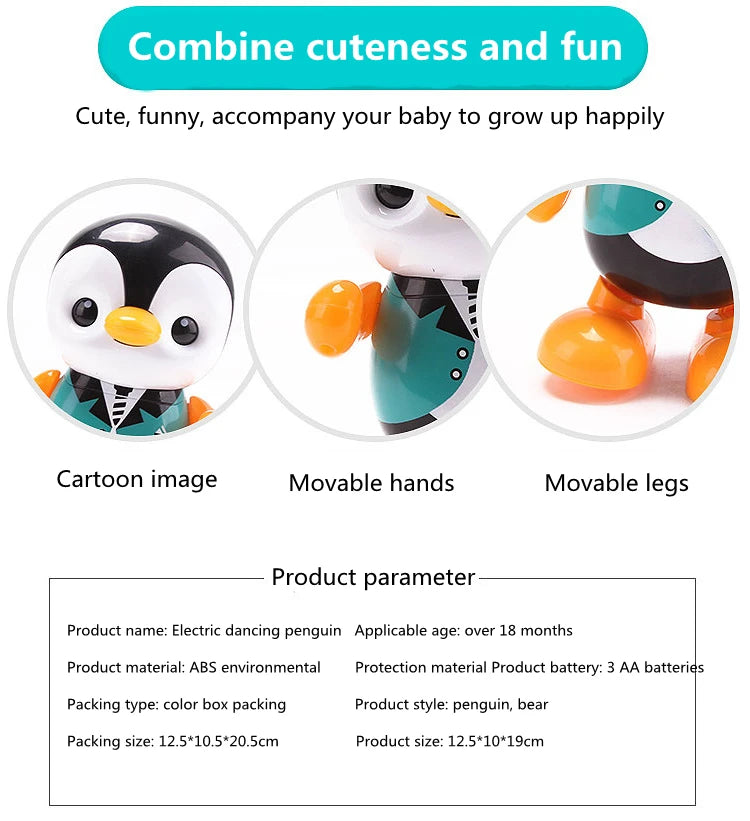 Dancing Penguin Toy With Swinging Arms