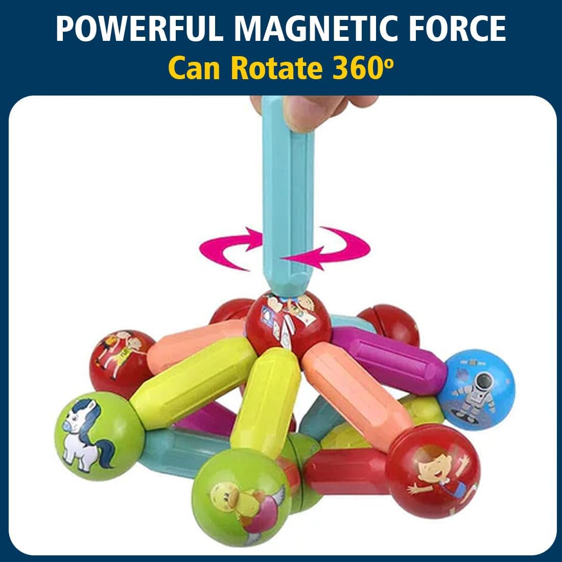 Magnetic Roundels Stick Building For Kids