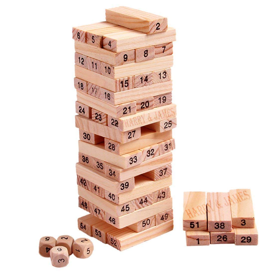 Wooden Block Stacking Game