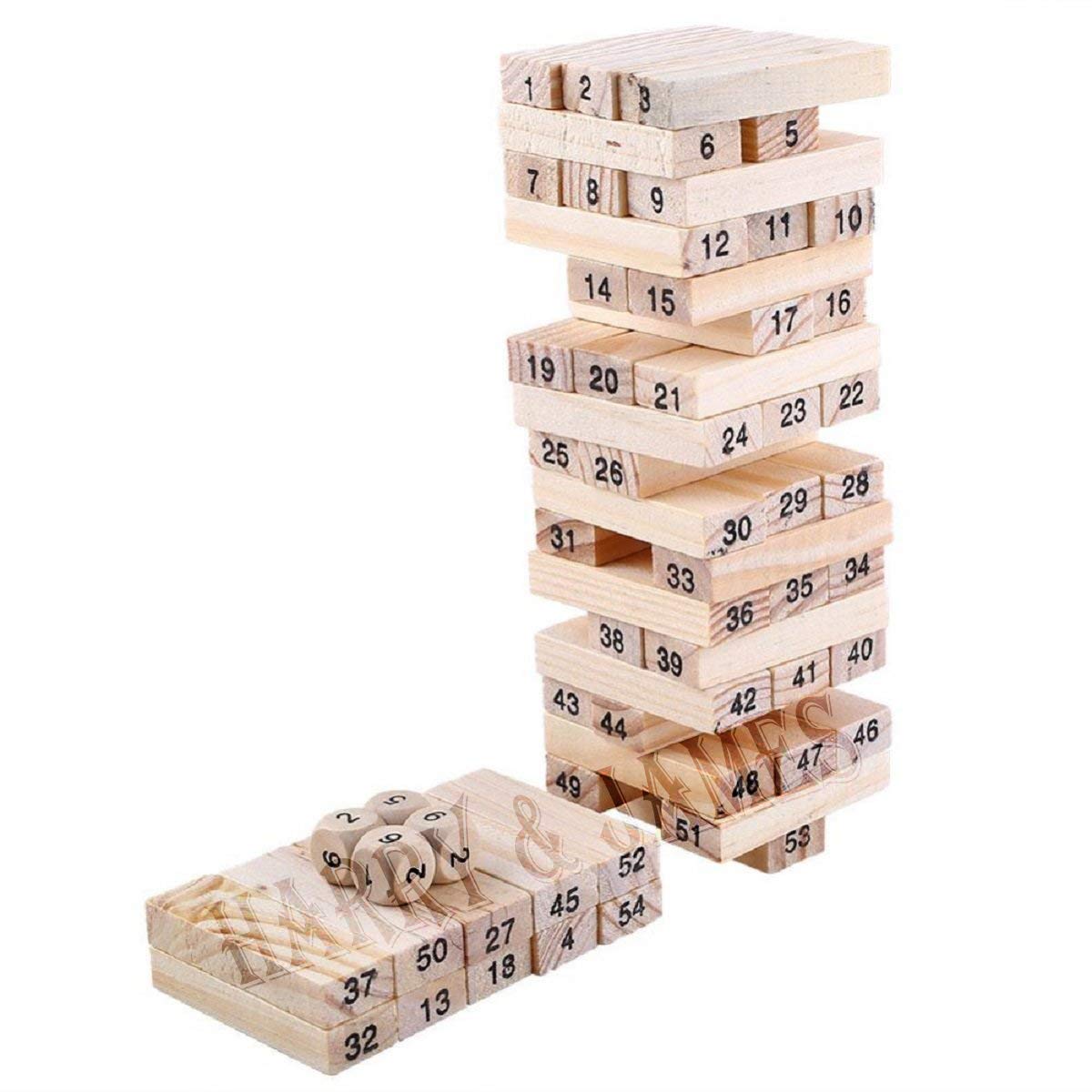 Wooden Block Stacking Game