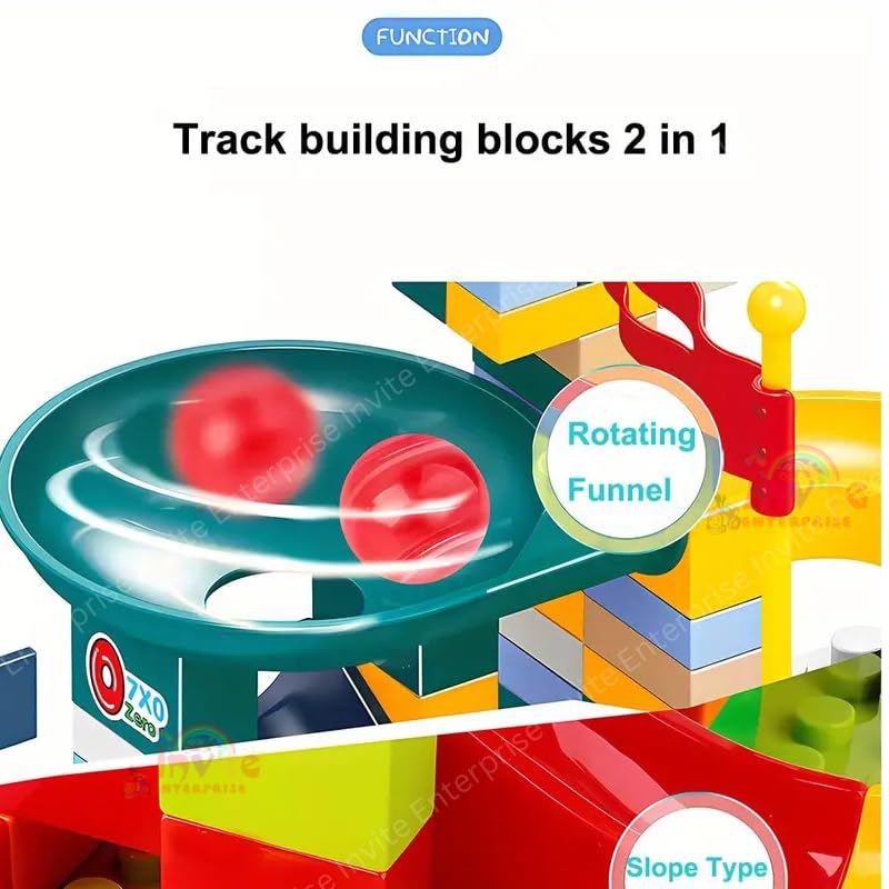 88PCS Assembly Block Marble Run Slide Track