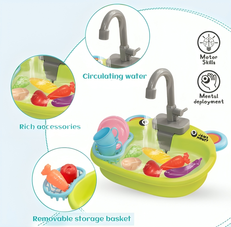 Pretend Play kitchen Sink Set