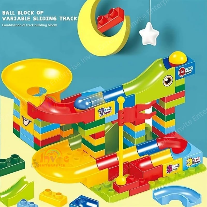 88PCS Assembly Block Marble Run Slide Track