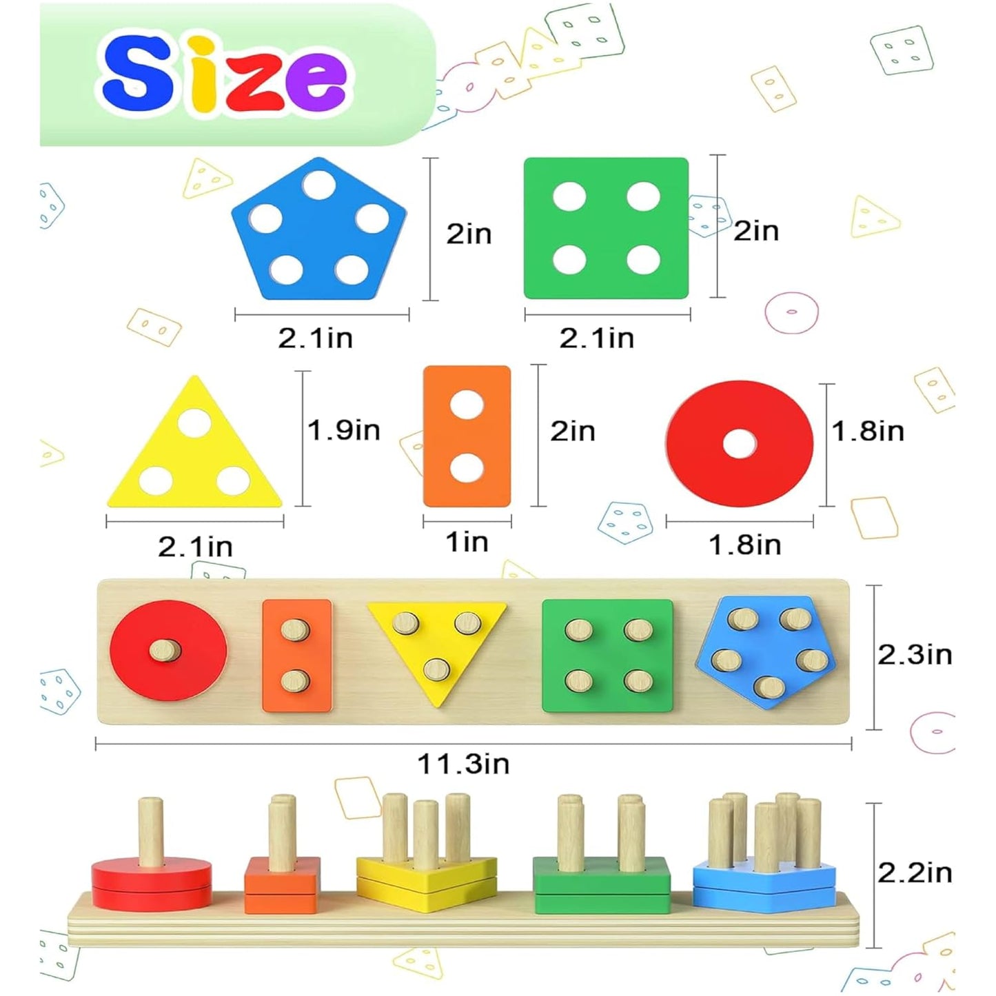 Wooden Angle Geometric Blocks