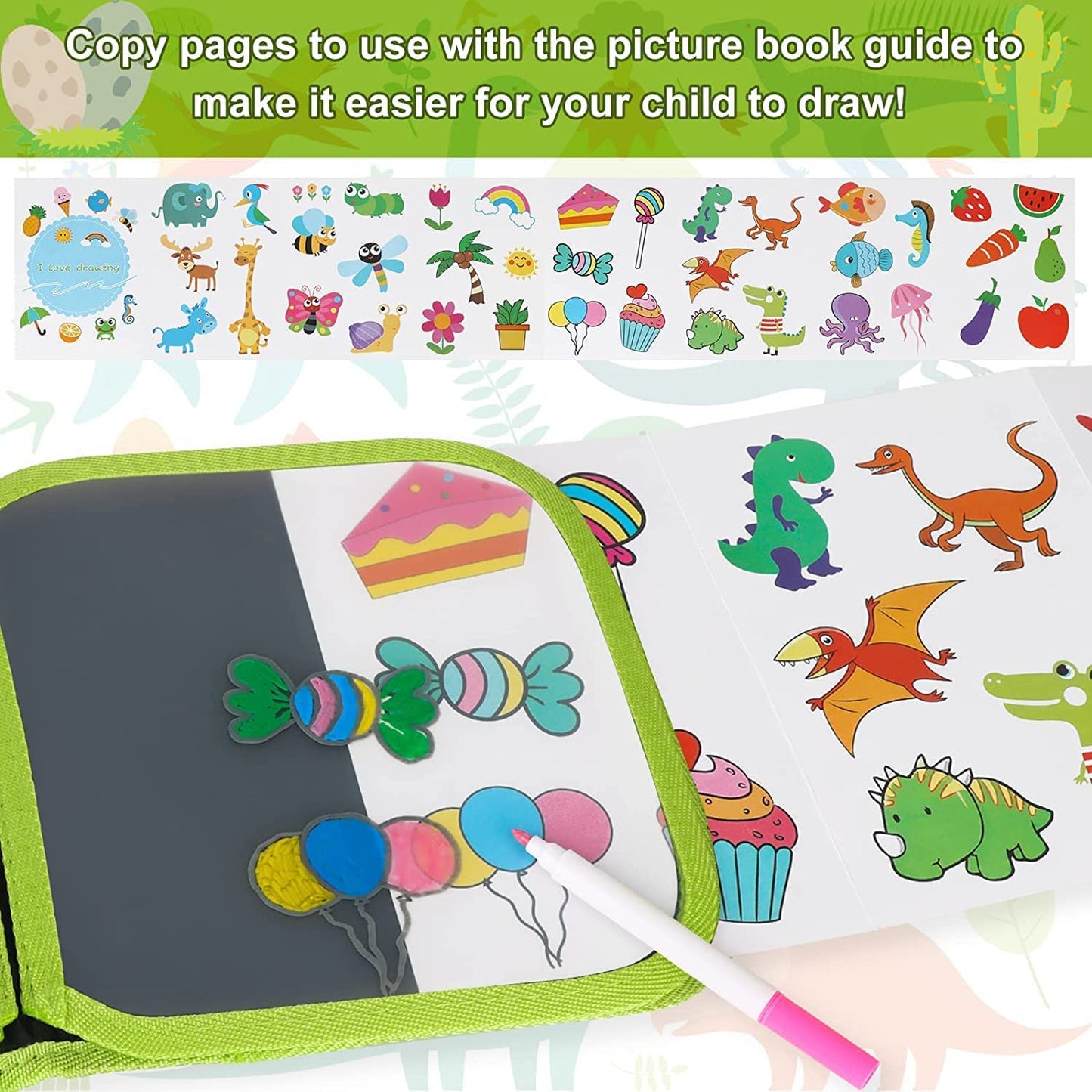 Erasable Doodle Book With 12 Watercolor Pens