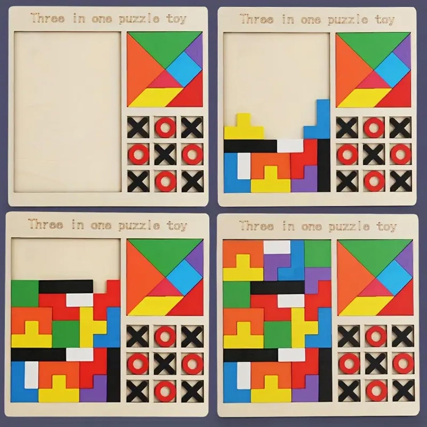 3 in 1 Wooden Puzzle