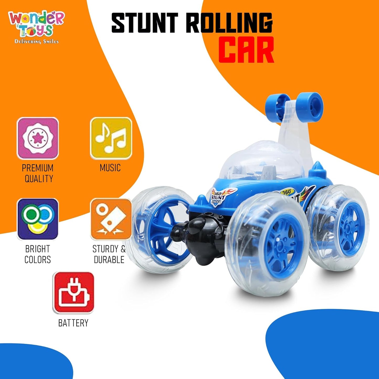 Stunt Car l Rotating & Rolling
