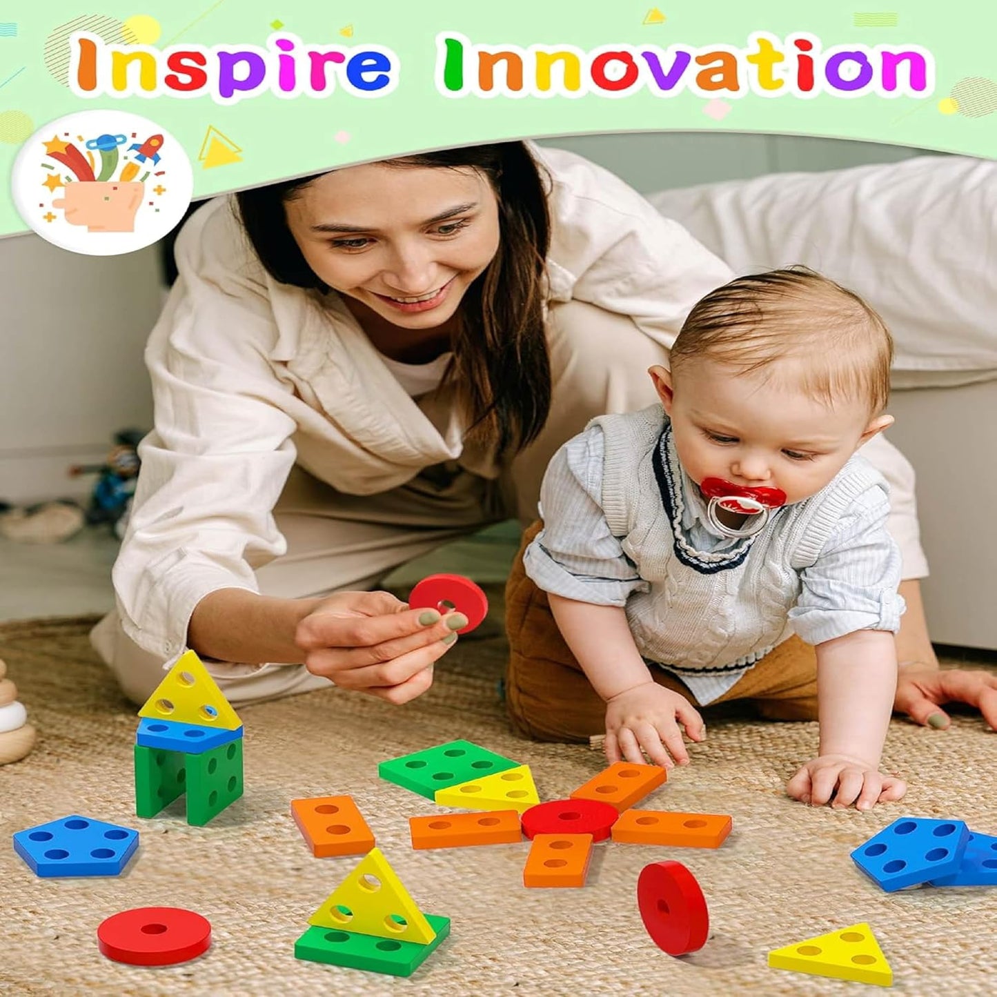 Wooden Angle Geometric Blocks