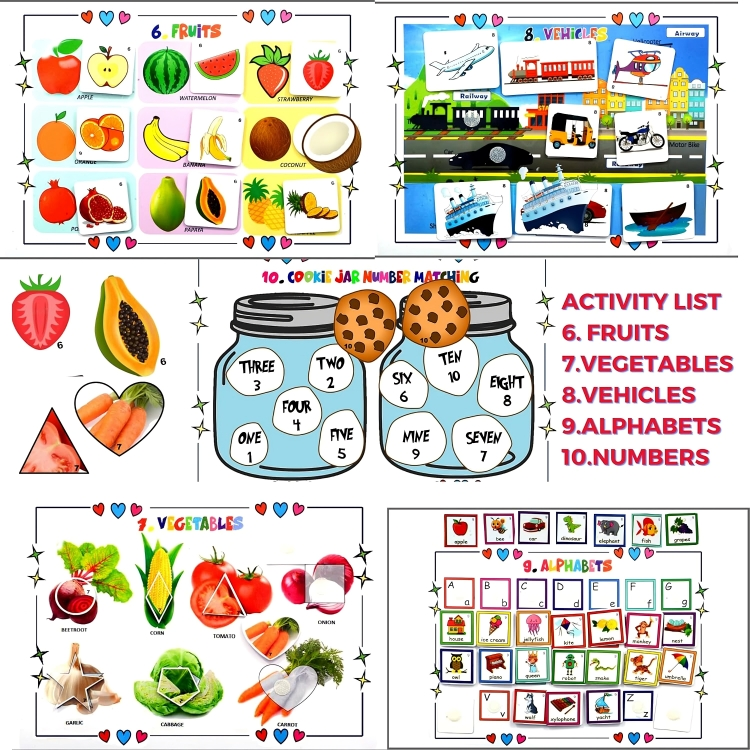 Kids Activity Book l Travel Friendly Busy Book For 2+