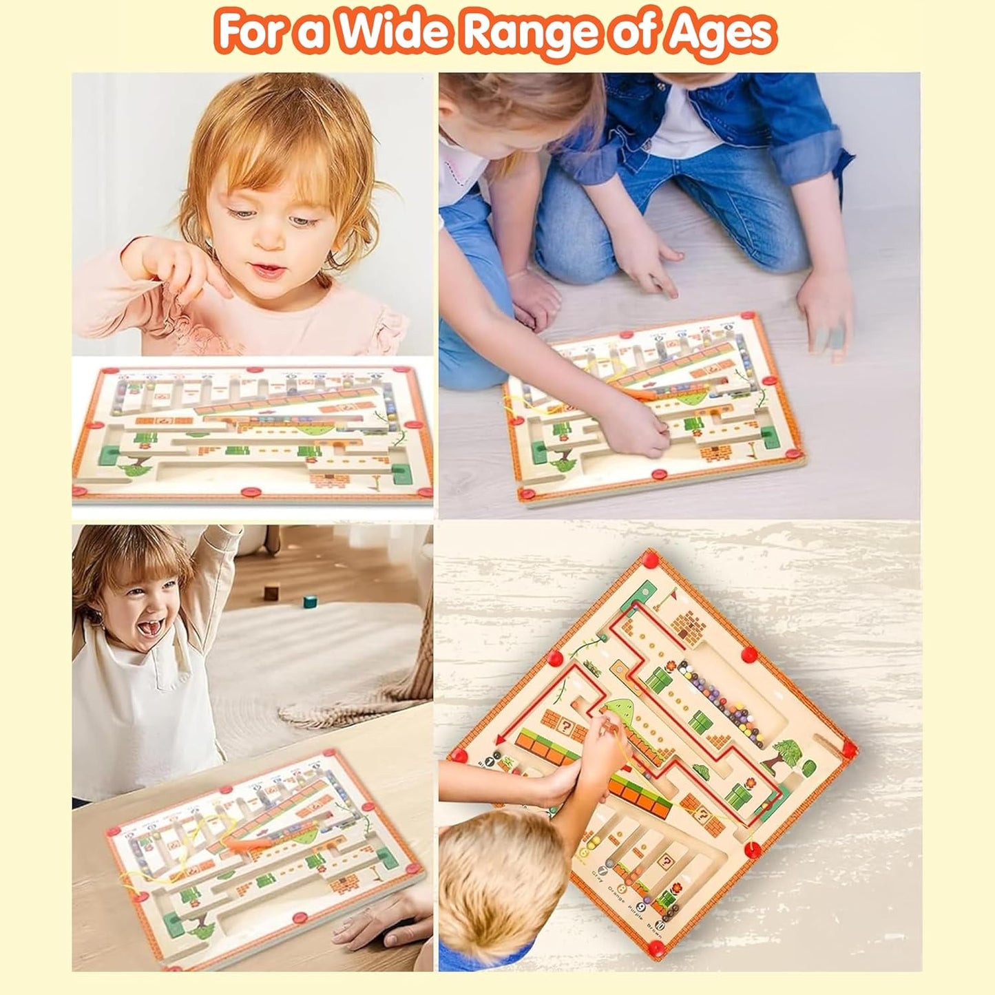 Magnetic Color And Nuumber Maze-Wooden Puzzle Board