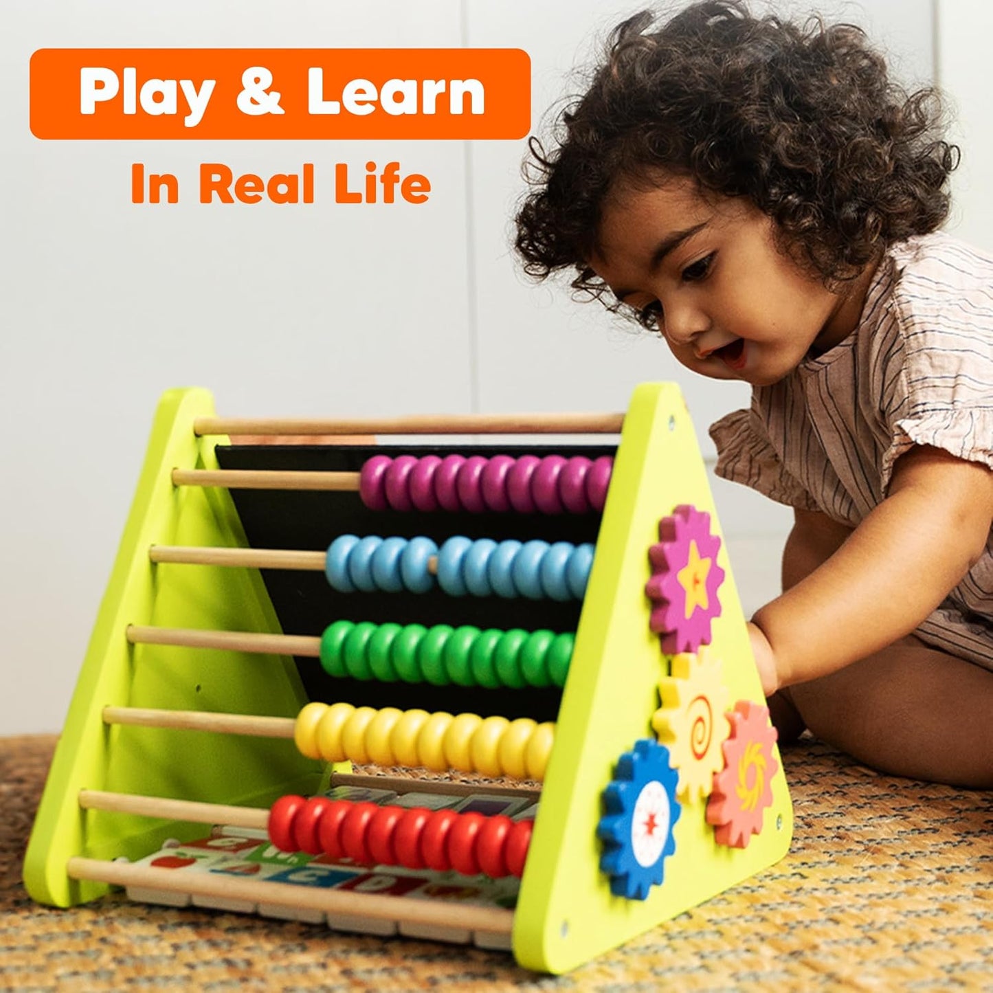 Wooden Montessori Activity Triang Alphabet Blocks