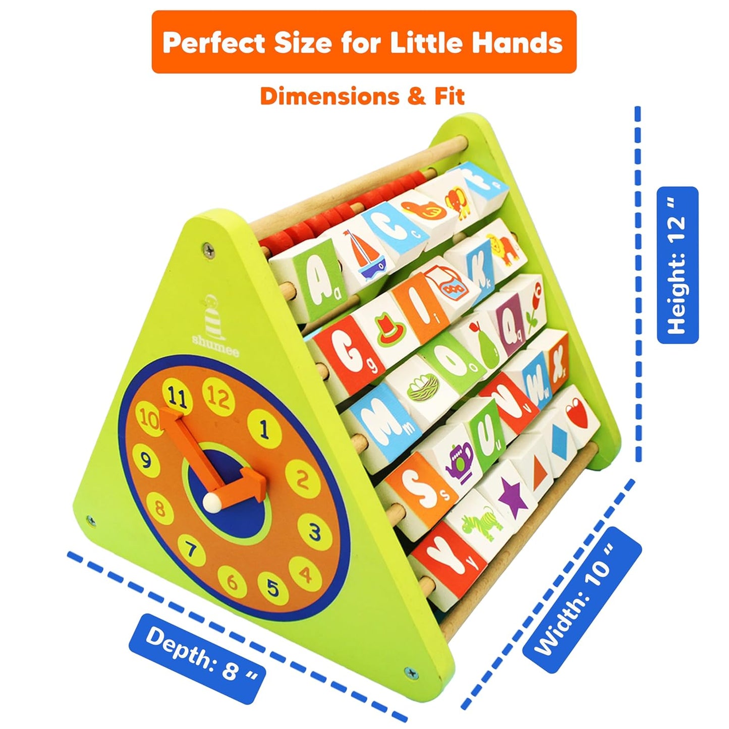 Wooden Montessori Activity Triang Alphabet Blocks