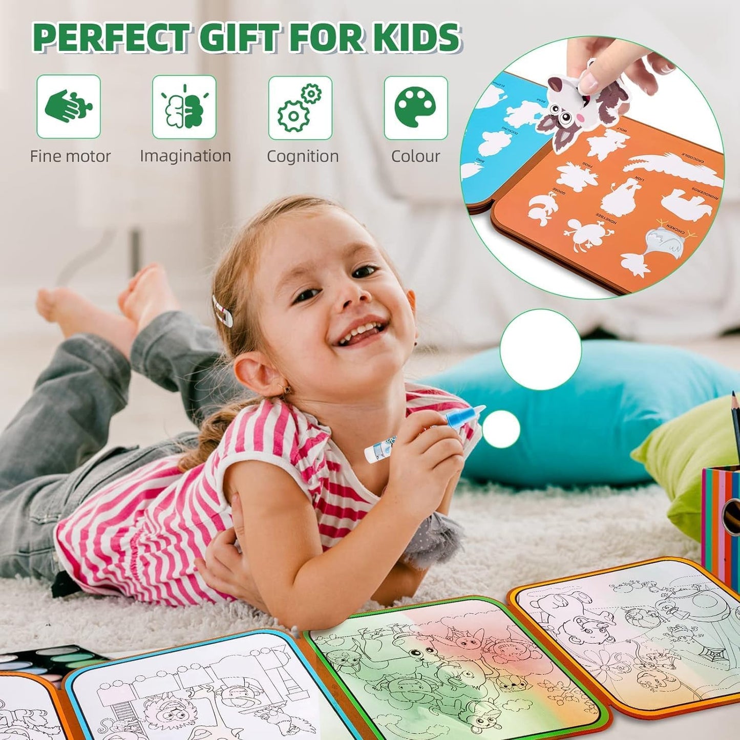 Magic Water Coloring Book Educatinoal Fun Bonding Time For Kid