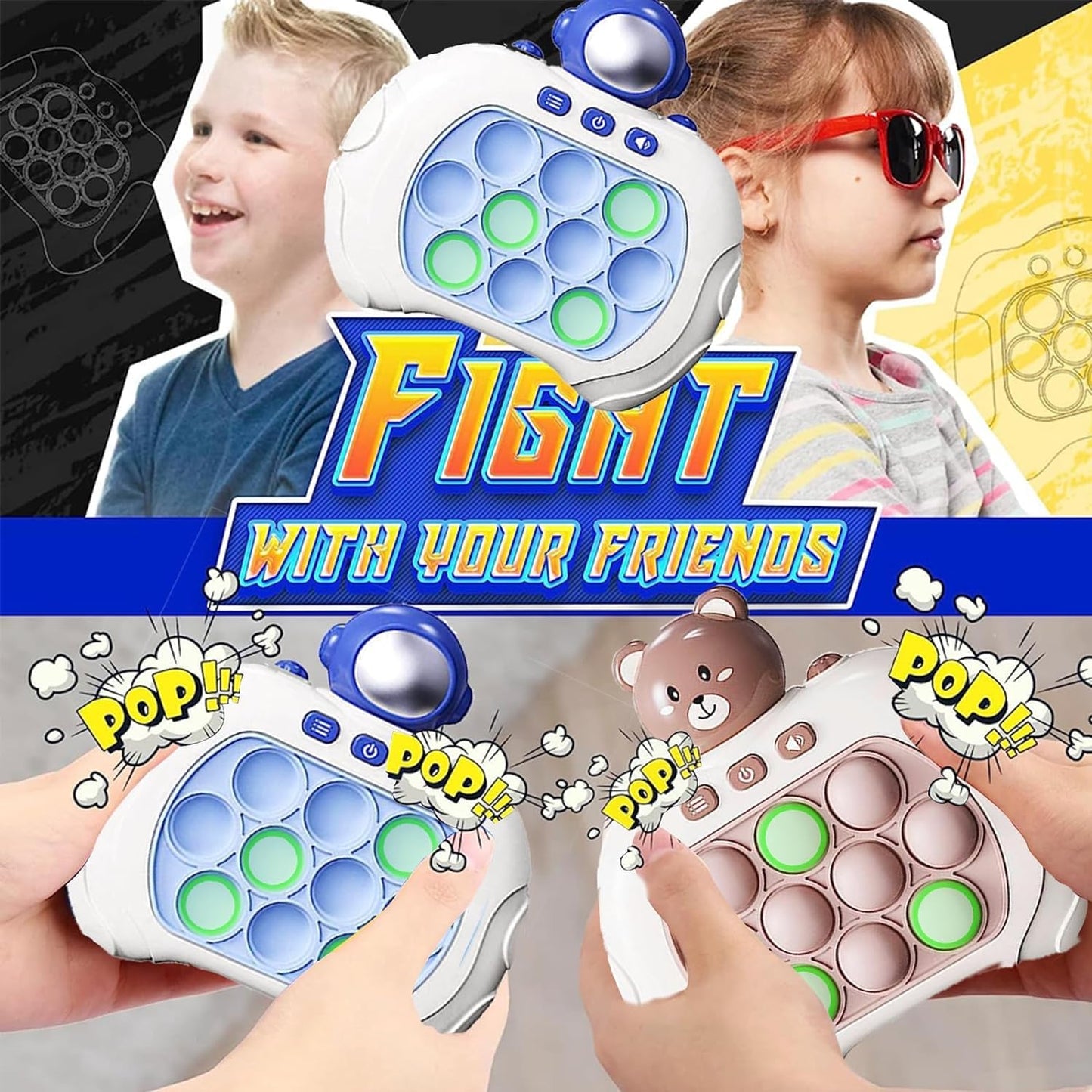 Light Up Quick Push Fidget Game