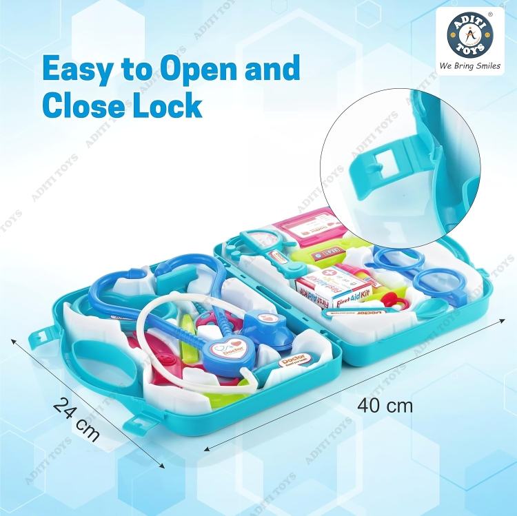 Doctor play Set With Foldable Suitcase Doctor Set Toy Game Kit