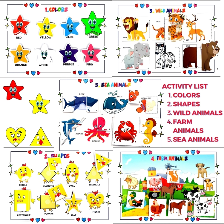 Kids Activity Book l Travel Friendly Busy Book For 2+