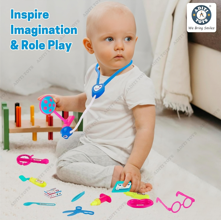 Doctor play Set With Foldable Suitcase Doctor Set Toy Game Kit