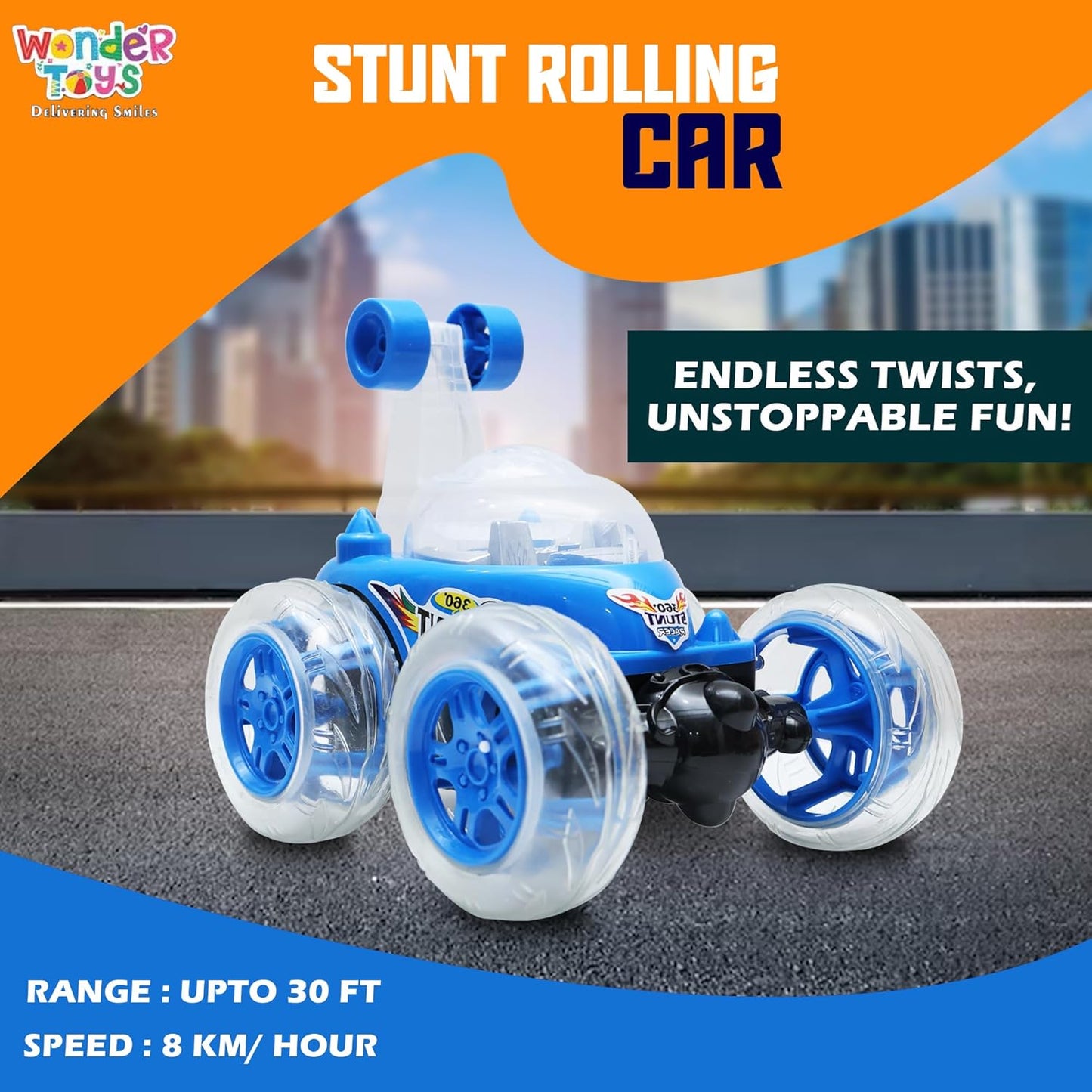 Stunt Car l Rotating & Rolling
