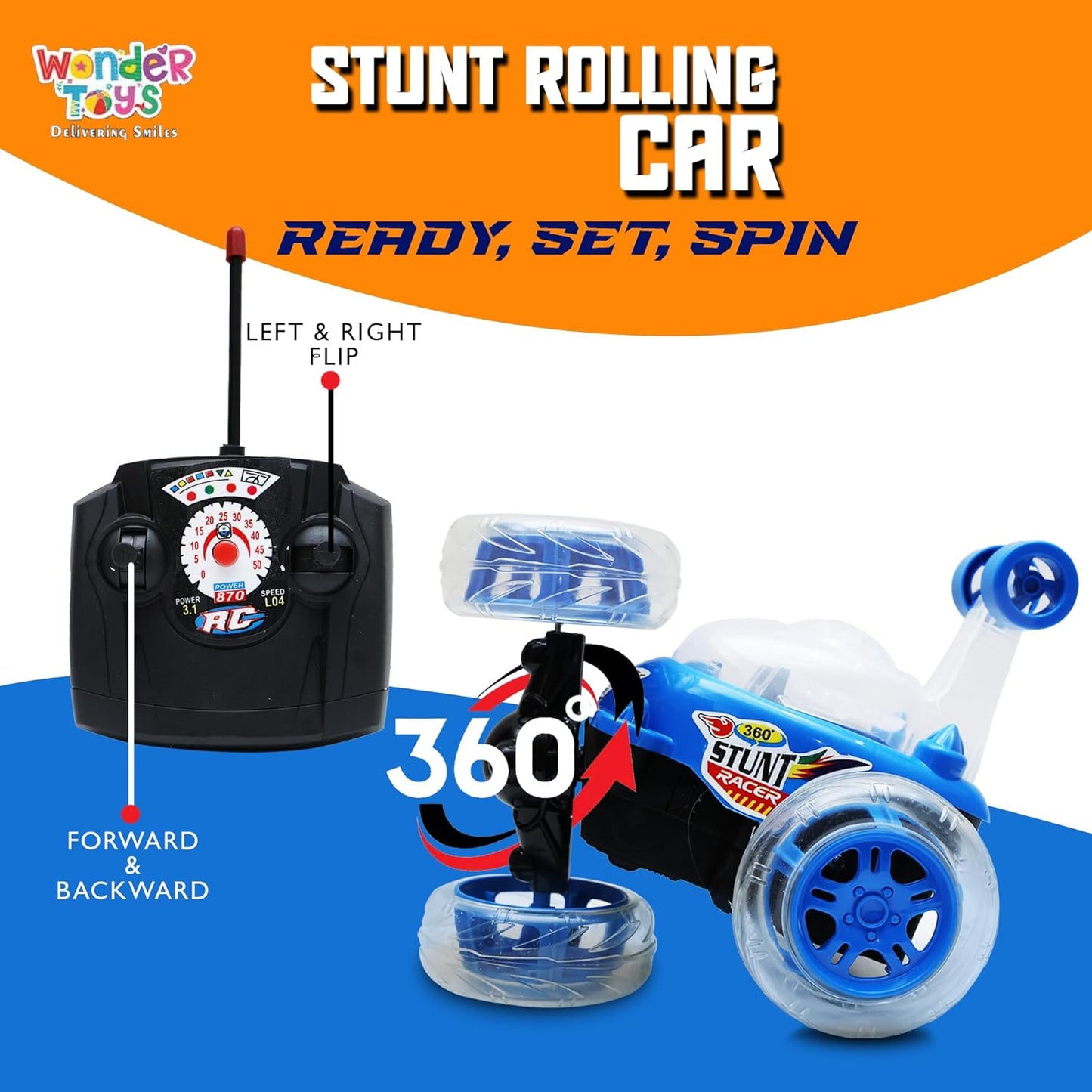 Stunt Car l Rotating & Rolling