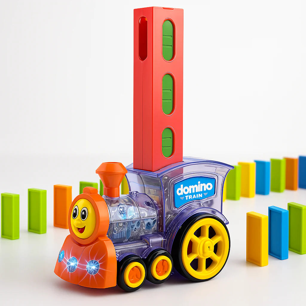 Domino Dash Train: Kids Educational Toy with Light & Sound