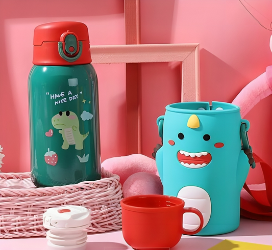 Kawaii Style bottle with dual insulated cups