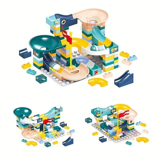 88PCS Assembly Block Marble Run Slide Track