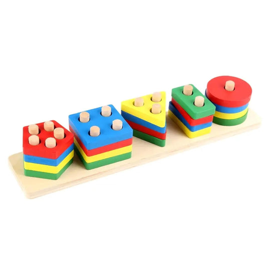 Wooden Angle Geometric Blocks