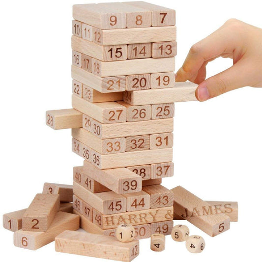 Wooden Block Stacking Game