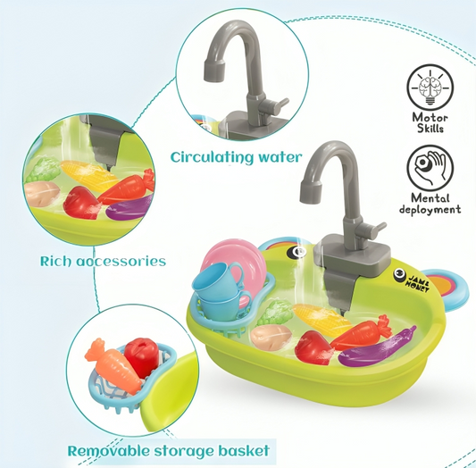 Pretend Play kitchen Sink Set