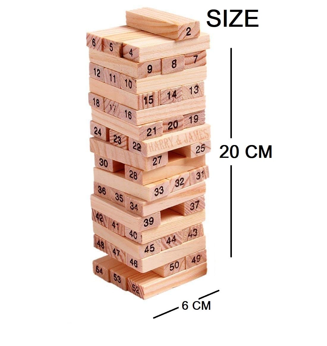 Wooden Block Stacking Game