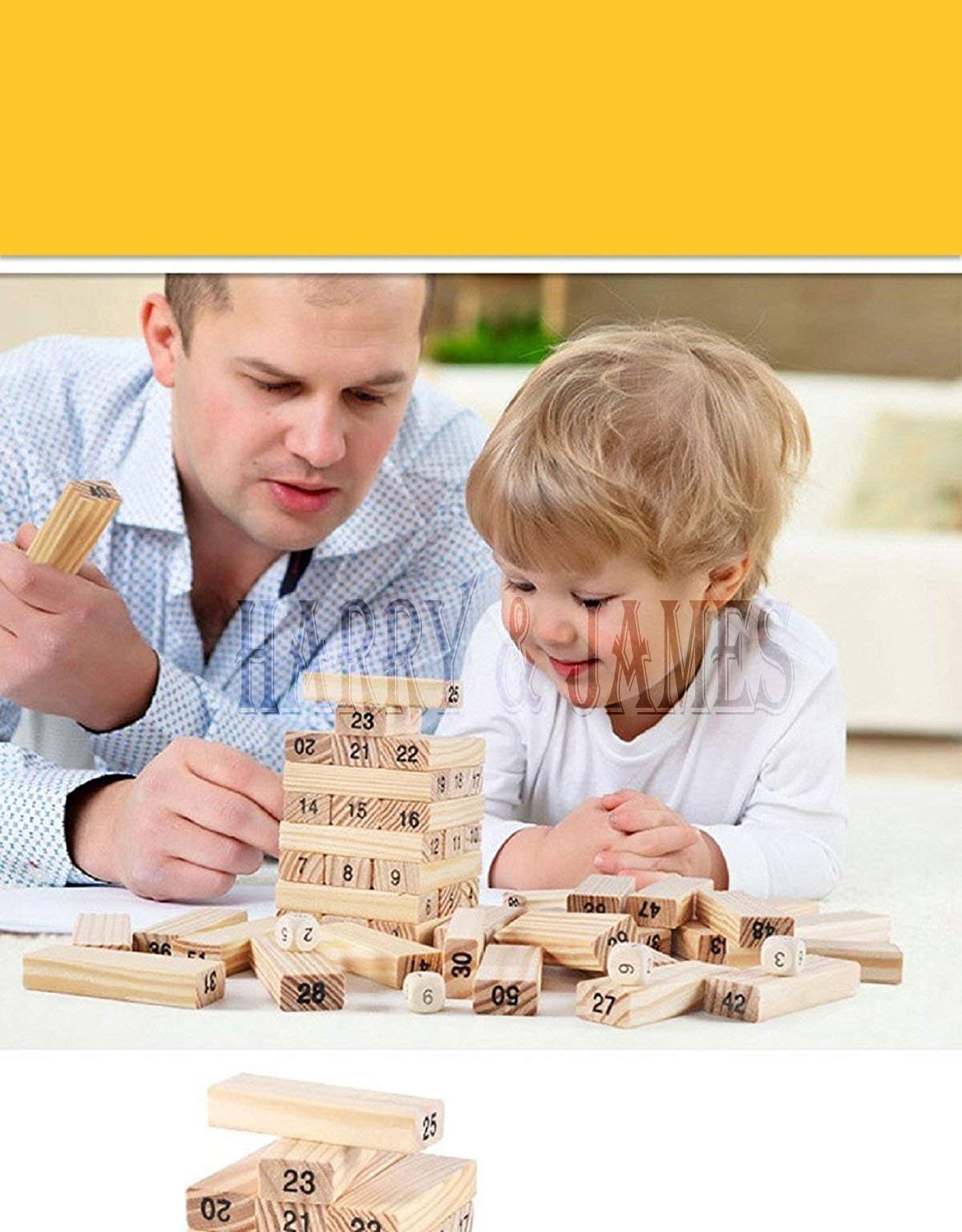 Wooden Block Stacking Game