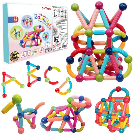 Magnetic Roundels Stick Building For Kids