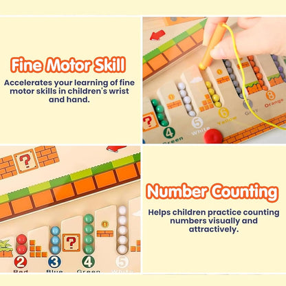 Magnetic Color And Nuumber Maze-Wooden Puzzle Board