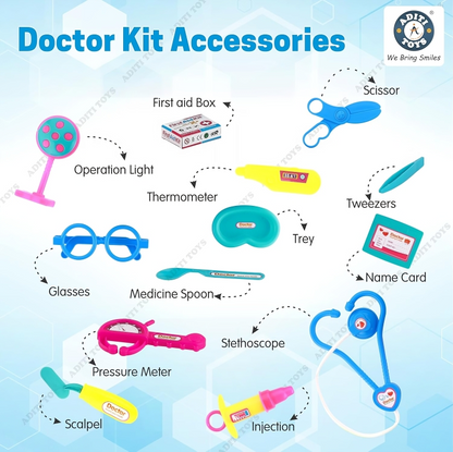 Doctor play Set With Foldable Suitcase Doctor Set Toy Game Kit